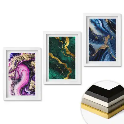Triptych v rámu Sbírka abstraktních uměleckých děl