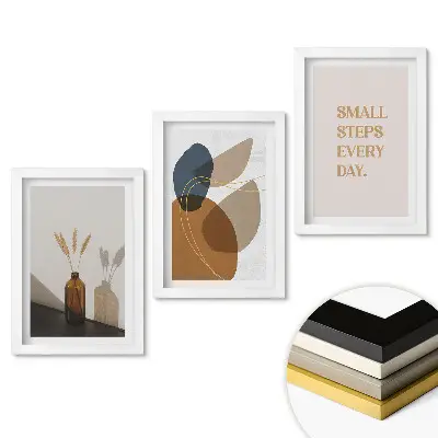 Sada obrazů do obývacího pokoje se stylovou moderní grafikou