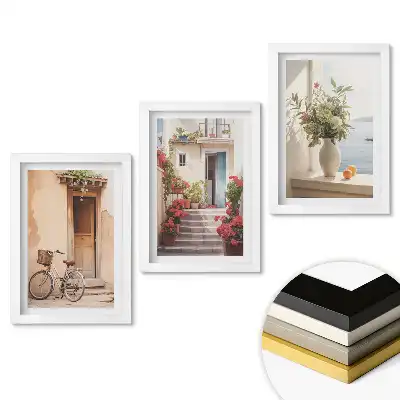 Triptych v rámu Okouzlující výhledy v pastelových barvách