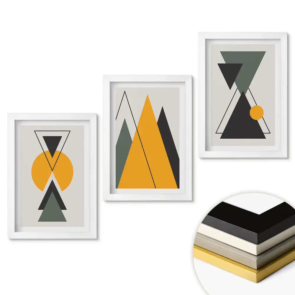 Triptych v rámu Geometrie v moderní verzi