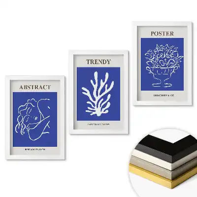 Triptych v rámu Moderní grafika v intenzivních barvách