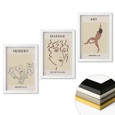 Triptych v rámu Moderní inspirace v abstraktním umění