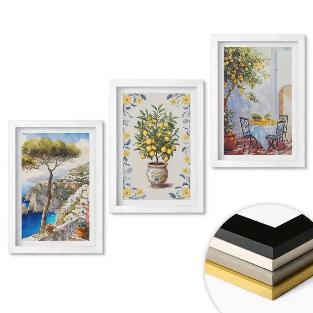 Triptych v rámu Malebné výhledy a citrusová inspirace