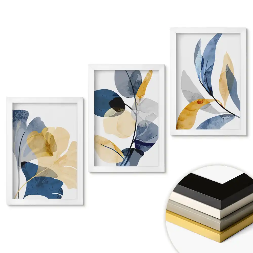 Triptych v rámu Květinové inspirace v moderním stylu