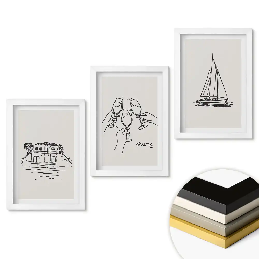 Triptych v rámu Idylka u vody a radost ze života