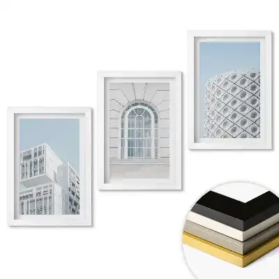 Set obrazů do obýváku Moderní architektura v minimalistickém stylu