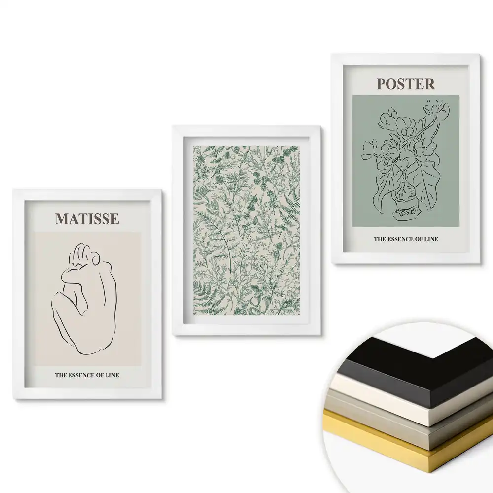 Triptych v rámu Podstata linie v moderním umění