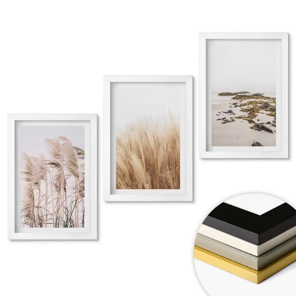 Triptych v rámu Přirozená krása v jemných odstínech