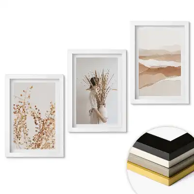 Triptych v rámu Přirozená krása v minimalistickém stylu