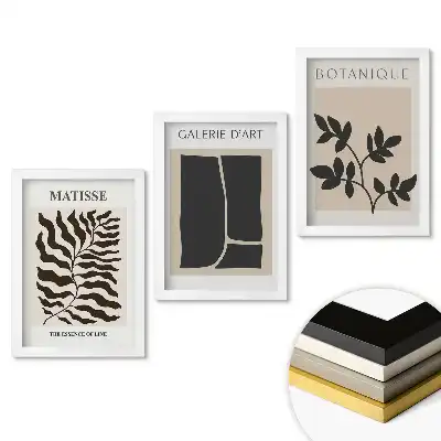 Triptych v rámu Moderní umění v minimalistickém stylu