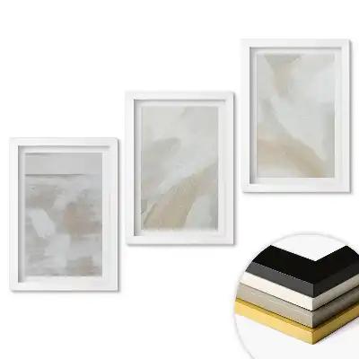 Triptych v rámu Abstraktní kompozice v jemných odstínech
