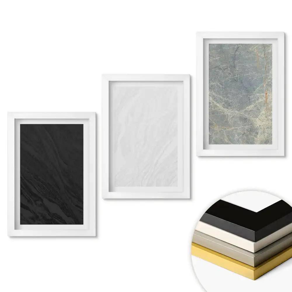 Triptych v rámu Moderní textury v minimalistickém stylu
