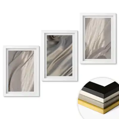 Triptych Jemné látky v rámu