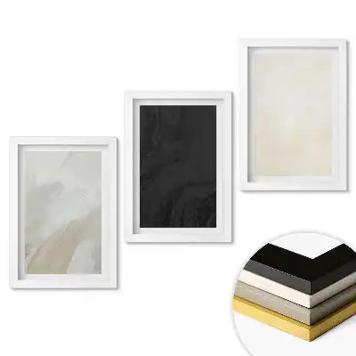 Triptych v rámu Abstraktní kompozice v tlumených barvách