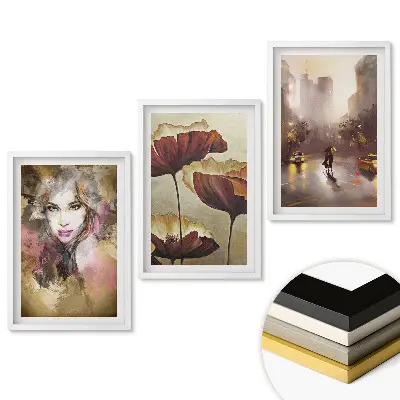 Triptych v rámu Umění v různých odstínech emocí