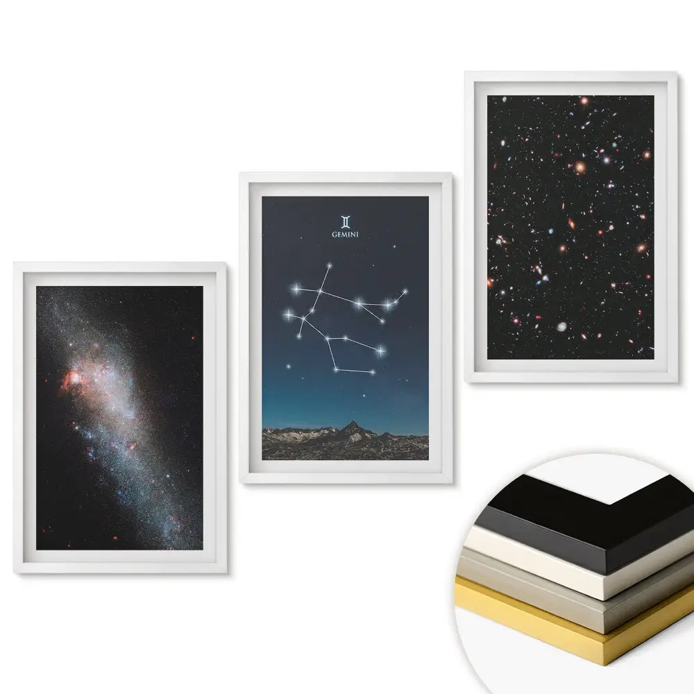 Triptych v rámu Kosmická krása ve třech dílech