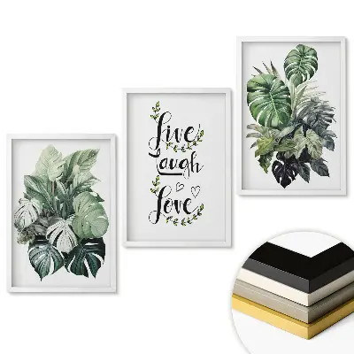 Triptych v rámu Inspirace pro zelený interiér
