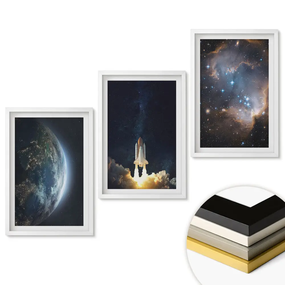 Triptych v rámu Vesmírná cesta napříč galaxiemi