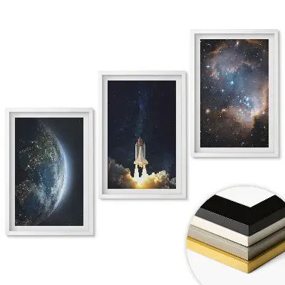Triptych v rámu Vesmírná cesta napříč galaxiemi