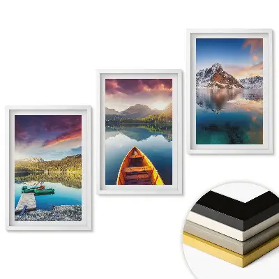 Triptych v rámu Malebné krajiny přírody v záběru
