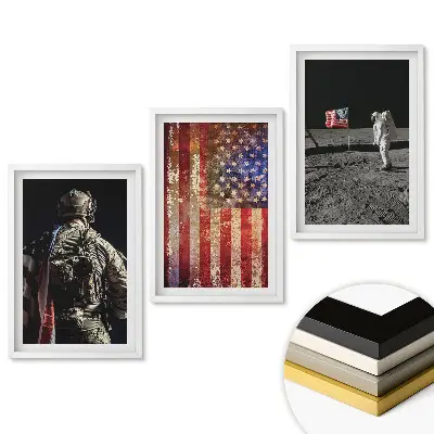 Triptych v rámu Americký duch ve vesmíru