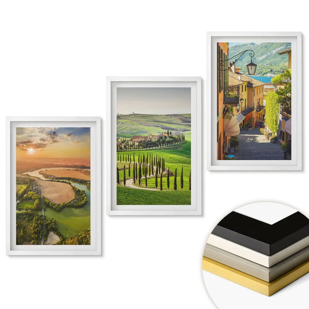 Triptych v rámu Malebná krajina a okouzlující uličky