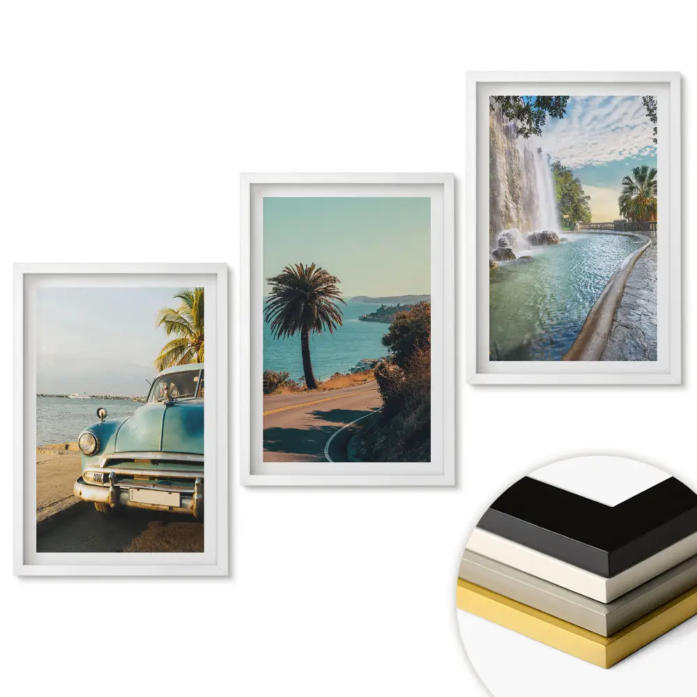 Triptych v rámu Vzpomínky na cestování a přírodu