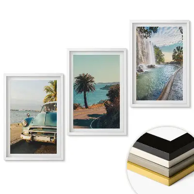 Triptych v rámu Vzpomínky na cestování a přírodu