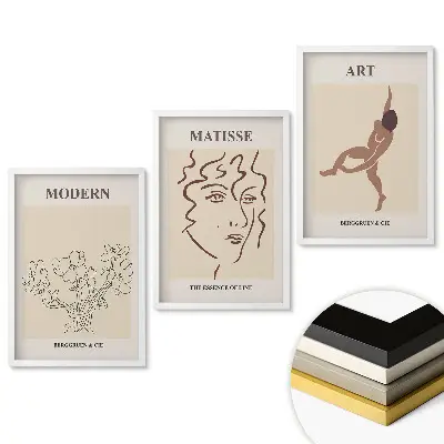 Set obrazů do obývacího pokoje Moderní inspirace v abstraktním umění