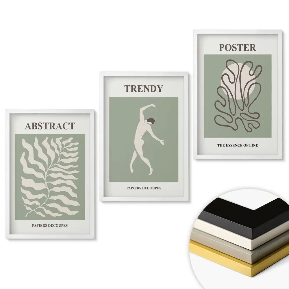 Triptych v rámu Moderní grafika pro interiéry domů
