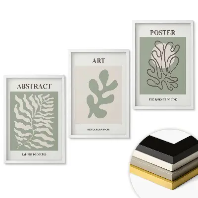 Set obrazů do obýváku s abstraktní moderní grafikou