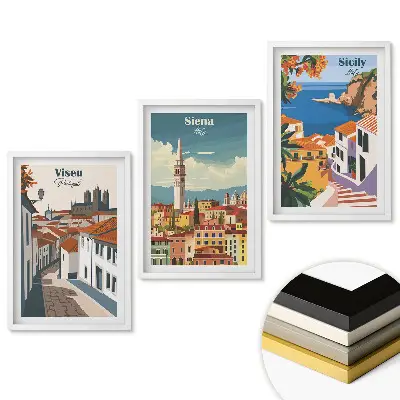 Triptych v rámu Italské krajiny: Viseu, Siena, Sicílie