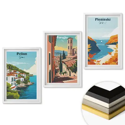 Triptych v rámu Malebná místa v Evropě