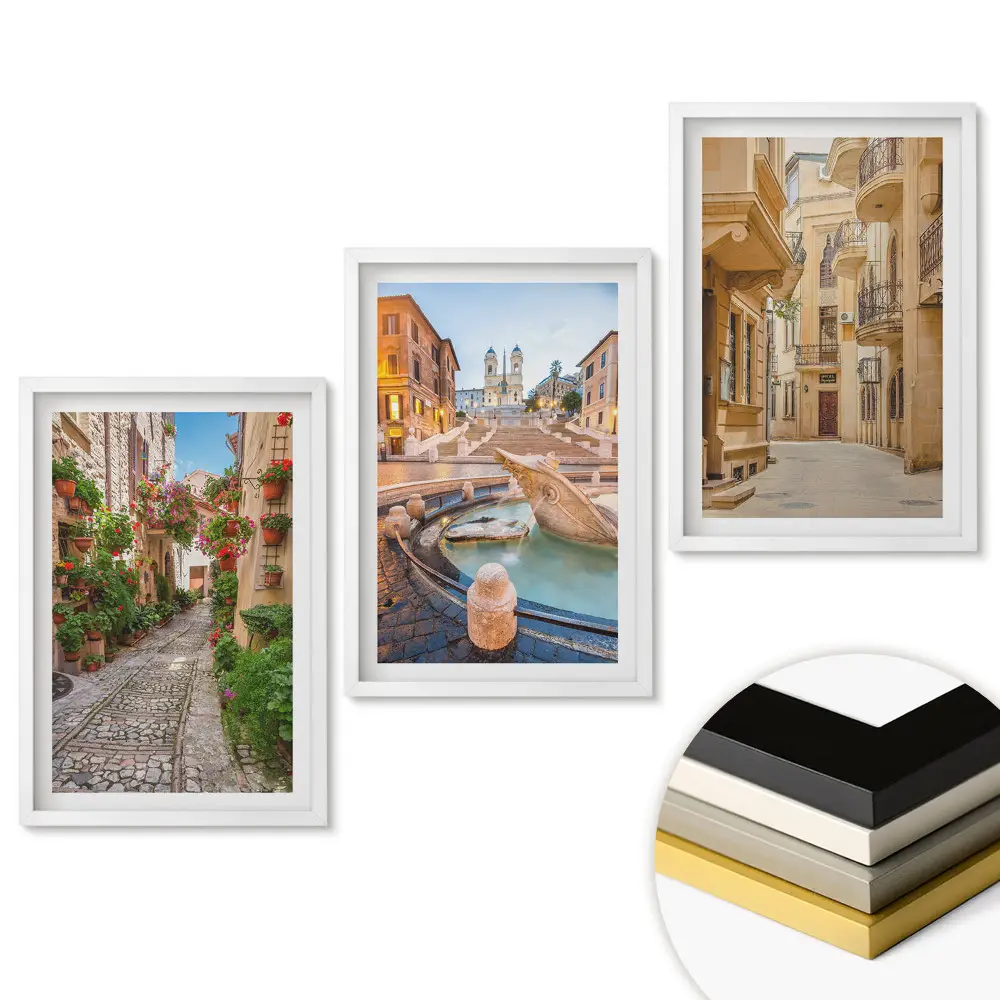 Triptych v rámu Okouzlující uličky a malebné výhledy