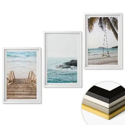 Triptych v rámu Klid pobřežní krajiny