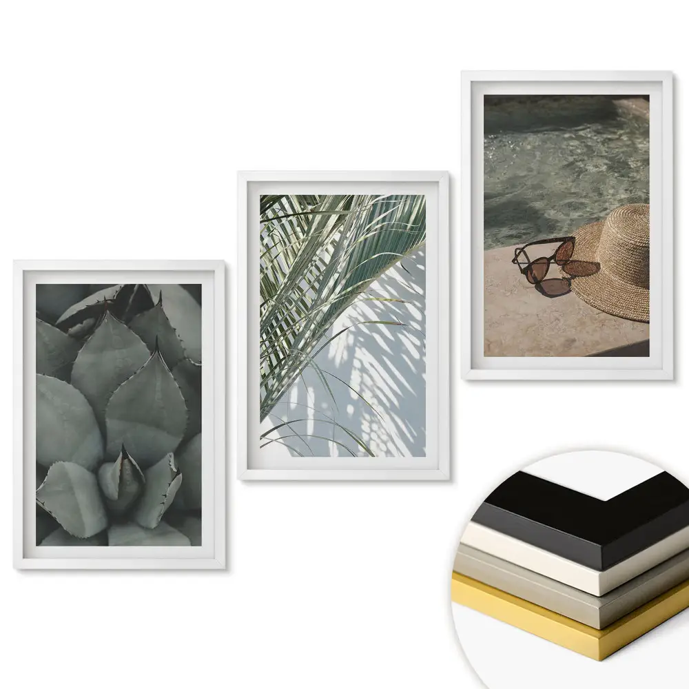 Triptych v rámu Přirozená krása v minimalistickém stylu