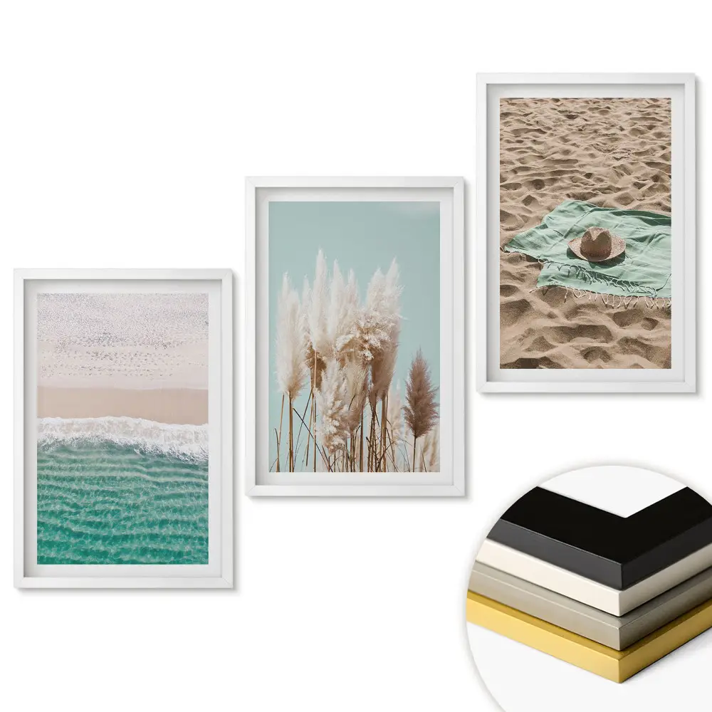 Triptych v rámu Letní vzpomínky u moře a pláže