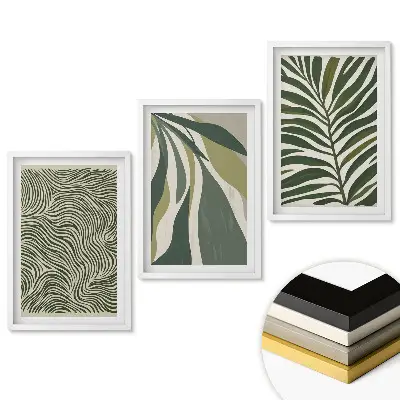 Triptych v rámu Inspirace pro rostliny v zeleni