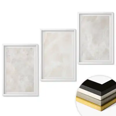 Set obrazů do obývacího pokoje s minimalistickým pozadím ve světlých odstínech