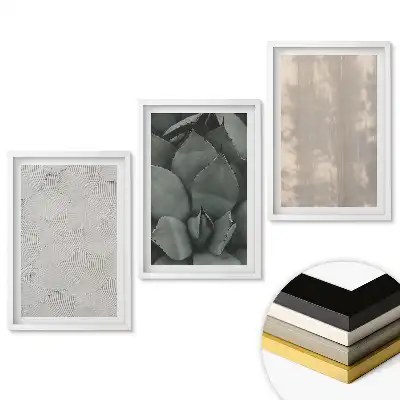 Triptych v rámu Přírodní textury v minimalistickém stylu