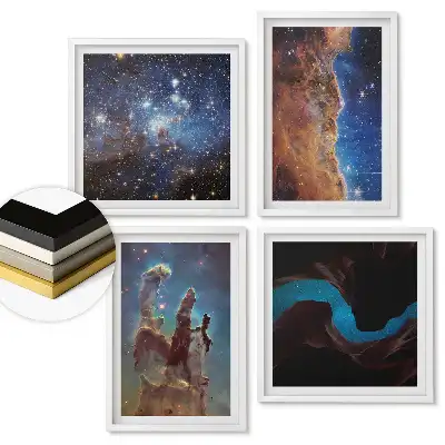 Sada obrazů v rámu Kosmická krása Galaxie a mlhoviny