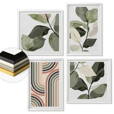 Sada obrazů v rámu Inspirace rostlinami v moderním stylu