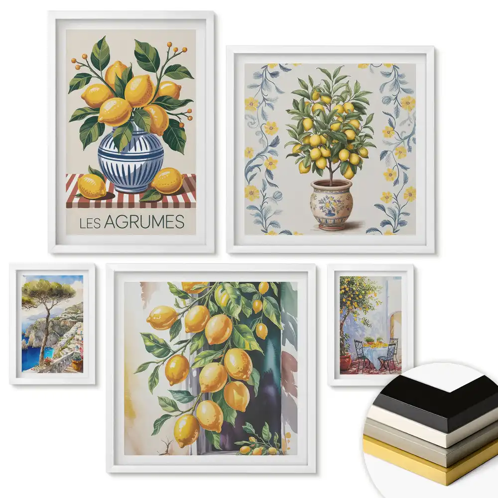 Nástěnná galerie Citrusové inspirace v barvách přírody