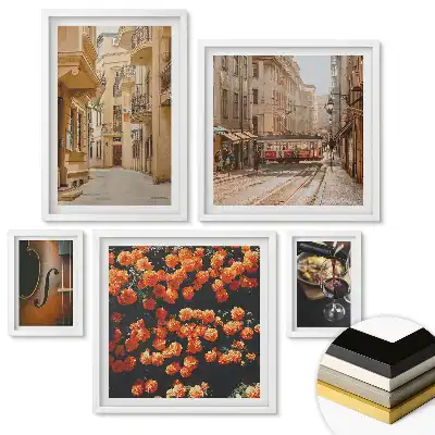 Nástěnná galerie Kouzlo města, víno, hudba a květiny