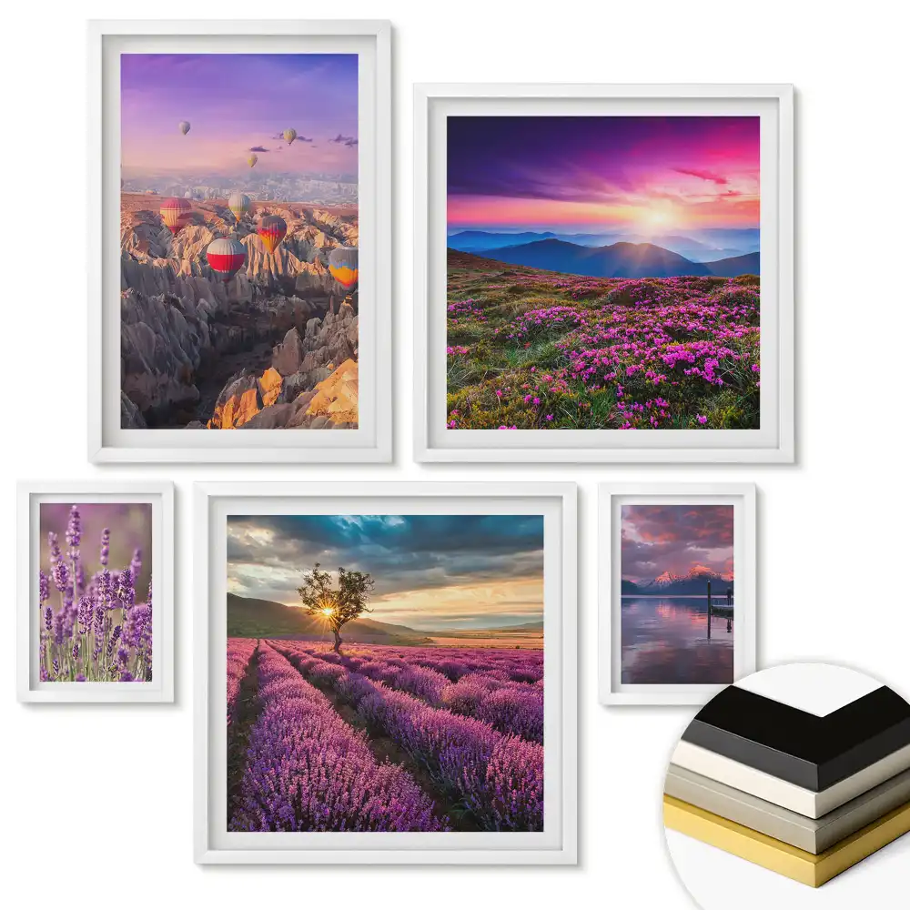 Nástěnná galerie Krajiny přírody v barvách západu slunce