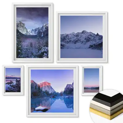 Nástěnná galerie Zimní horská krajina a jezera