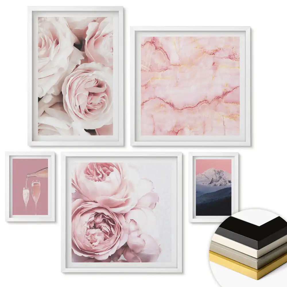 Nástěnná galerie Stylová kombinace elegance a romantismu