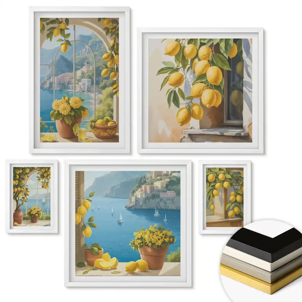 Nástěnná galerie Citronová inspirace z italského pobřeží