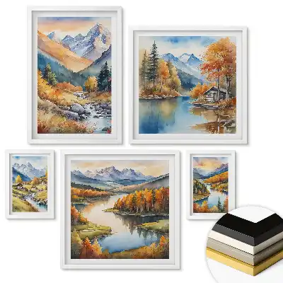 Nástěnná galerie Malebné horské krajiny a řeky
