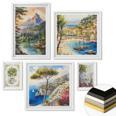 Nástěnná galerie Ovocný trh v botanickém stylu